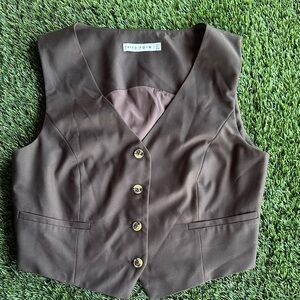Third Form Metropolis Waistcoat Brown Button-Front Vest  Size 6